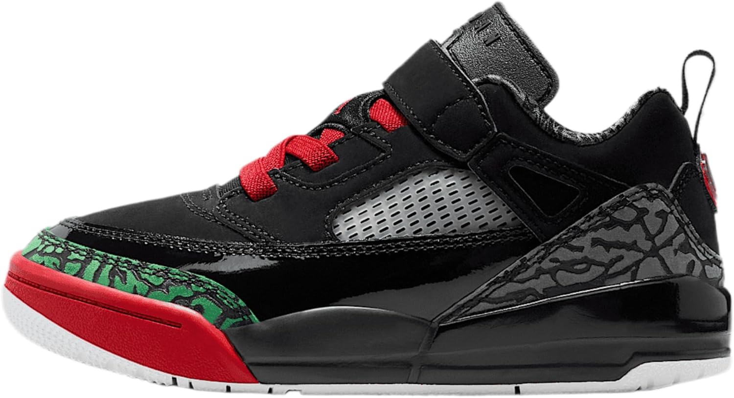 Nike Spizike Low Preschool Lifestyle Shoes (Black/Vasity Red/Classic Green/White) Size 2.5