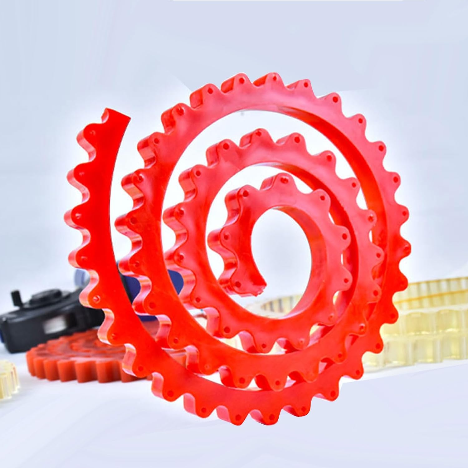 Woodworking Profiling Strips - Flexible Gear Drives Accurate Curved Designs Woodworking(Red 1m)