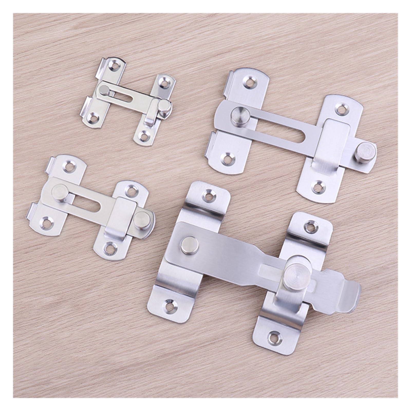 Cerrojo para Puerta, Cerradura de Puerta Pestillo de Puerta corredera Acero Inoxidable Ángulo Recto 90 180 Grados Multicolor(180du-l-black)