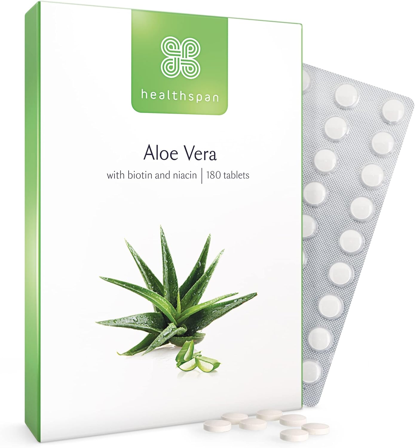 Healthspan Aloe Vera 10,000mg (180 Tablets) Supports Normal