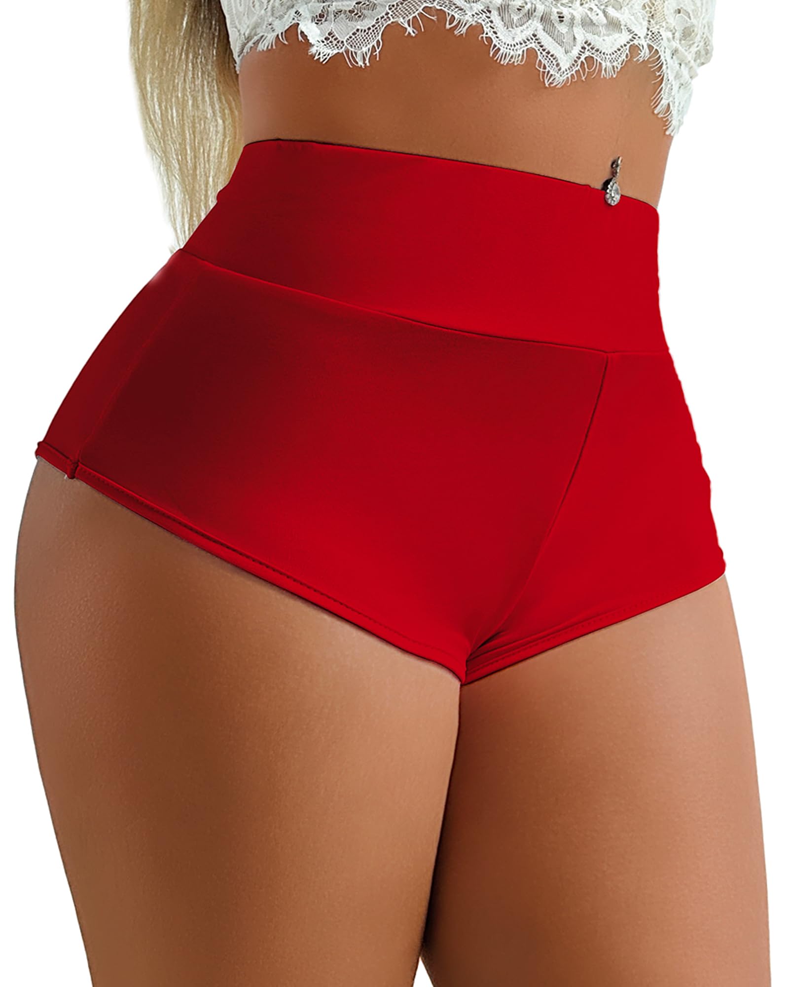 Women's Yoga Shorts Booty Butt Lifting Scrunch Shorts Sexy High Waisted Pole Dance Workout Gym Active Hot Pants Rave Outfits