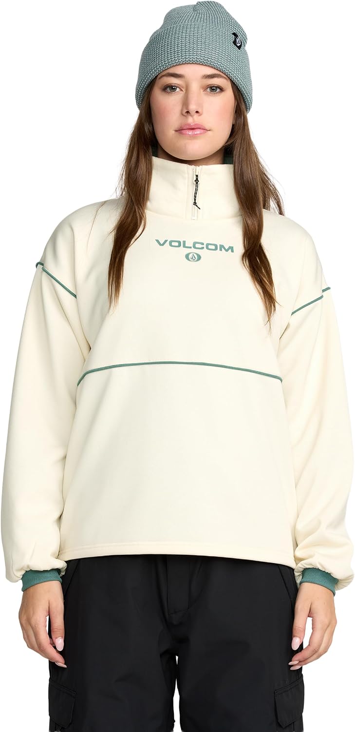 Volcom Women's Hydro 1/4 Zip Sweatshirt – Water-repellent Fleece Pullover
