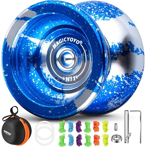 Miniatura 9 de MAGICYOYO N11 Yoyo Yoyo profesional sin respuesta para niños, Yoyo Pro Metal para adultos avanzado, rodamiento sensible de repuesto de doble