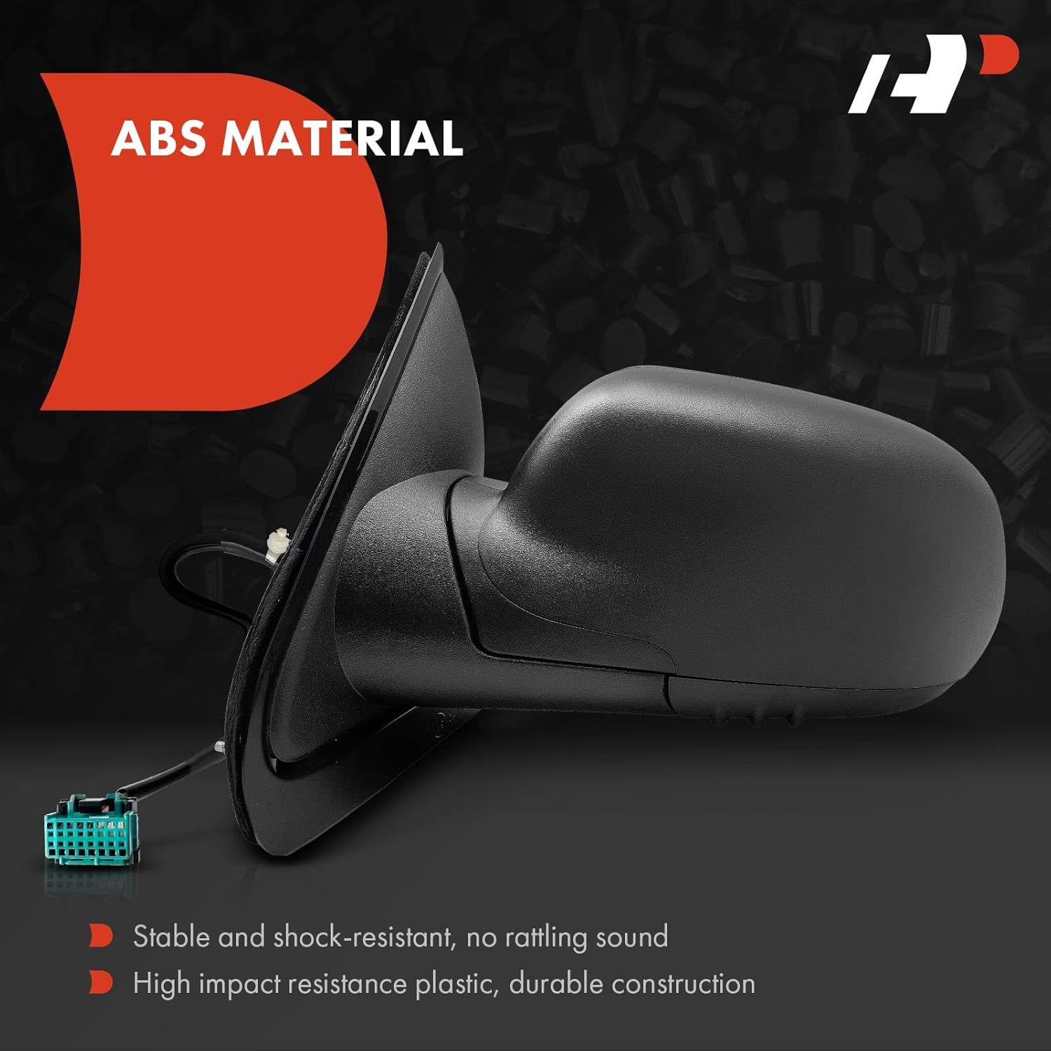 A-Premium Driver Side Power Door Mirror - Compatible with Chevrolet Trailblazer EXT & GMC Envoy XL XUV & Buick Rainier & Isuzu - Heated Manual Folding Black Outside Rear View Mirror w/Turn Signal