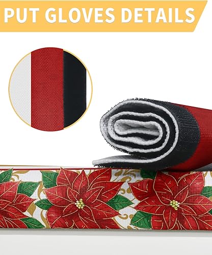 Miniatura 3 de Juego de 2 fundas navideñas para manijas de puerta de refrigerador, lavavajillas, microondas, horno, nevera, estufa, electrodomésticos, accesorios