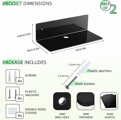 Miniatura 3 de Estantes de pared de acrílico para almacenamiento, estante flotante, estantes de exhibición de acrílico, repisas para figuras pop, plantas, foto de