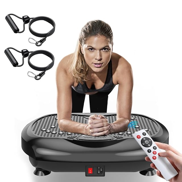 Vibration Plate Exercise Machine - Whole Body Workout Vibration Platform Lymphatic Drainage Machine for Weight Loss Home Fitness