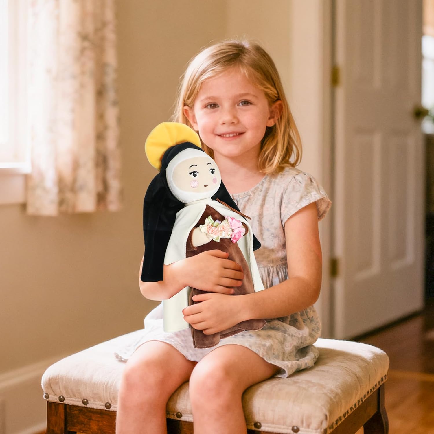 free-space St. Therese of Lisieux Doll Religious Gifts Plush Figure Easter Christmas Decoration Prayer Plush Doll for Girls Boys(St.Therese Doll)