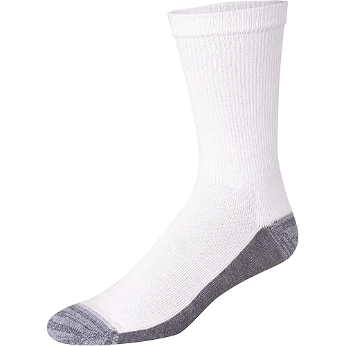 Hanes mens Hanes Men's Socks, X-temp Cushioned Crew Socks, 12-pack