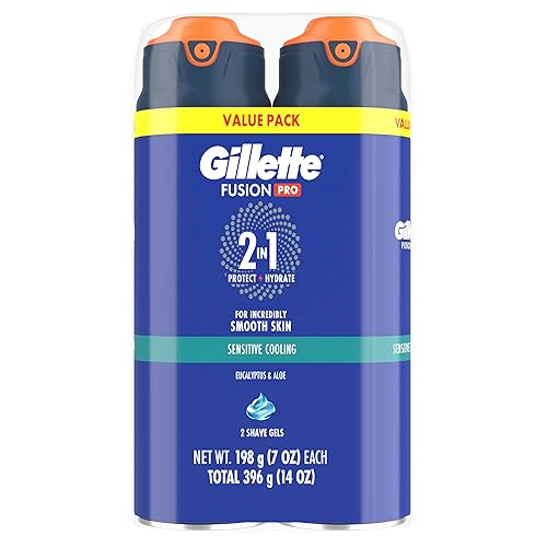 Miniatura 10 de Gillette PRO Gel de afeitado para hombres que enfría para calmar la piel e hidrata el vello facial, paquete doble, 14 onzas, gel de afeitado 2 en 1