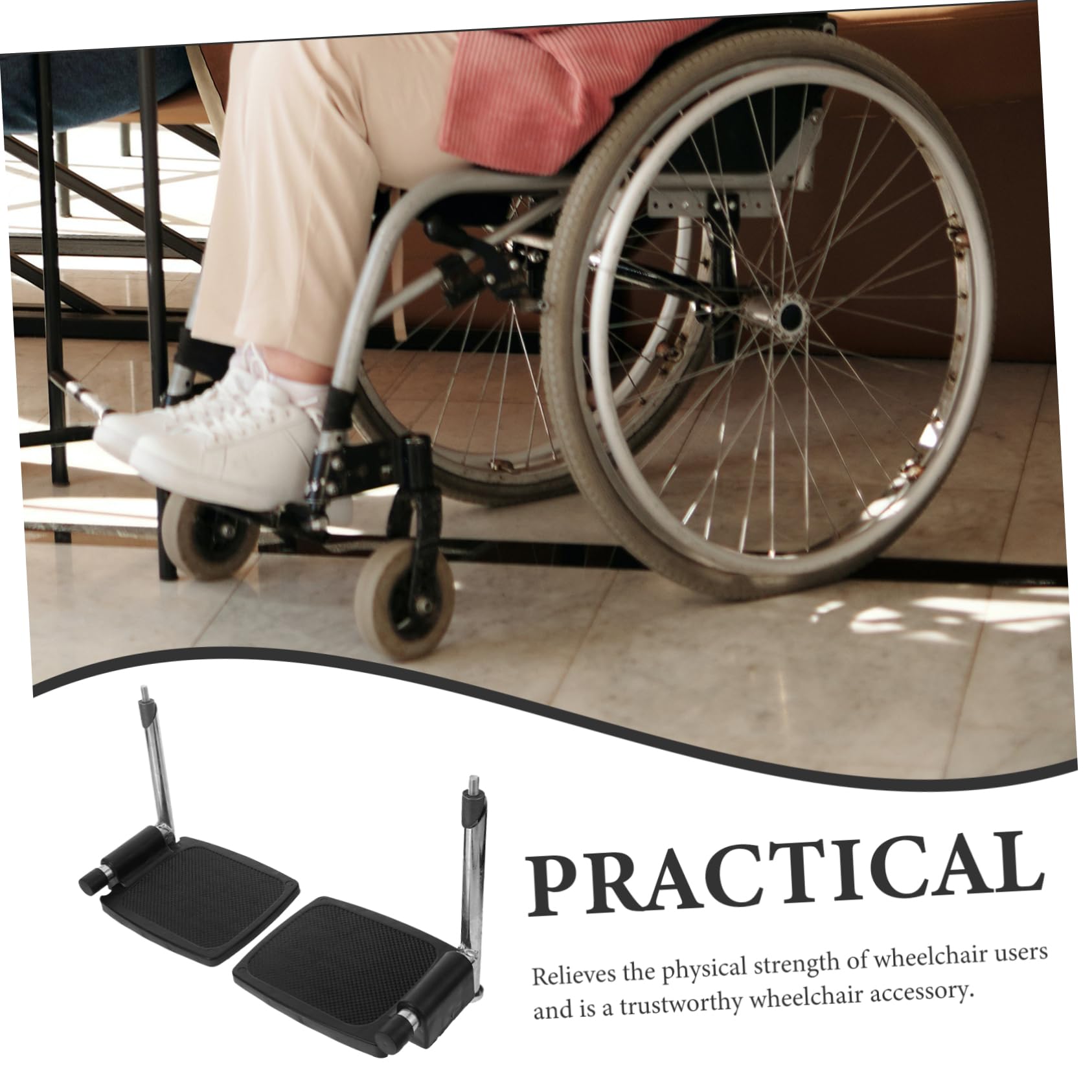 Reposapiés Para Silla De Ruedas De Repuesto Pedal De Reposapiés De Metal Para Silla De Ruedas Uso Interiores