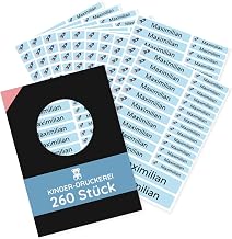 Roll call Sticker Set Sheets Mini / Medium / Large - Dishwasher and Machine washable / waterproof for indoor and outdoor use (blue, set of 260)