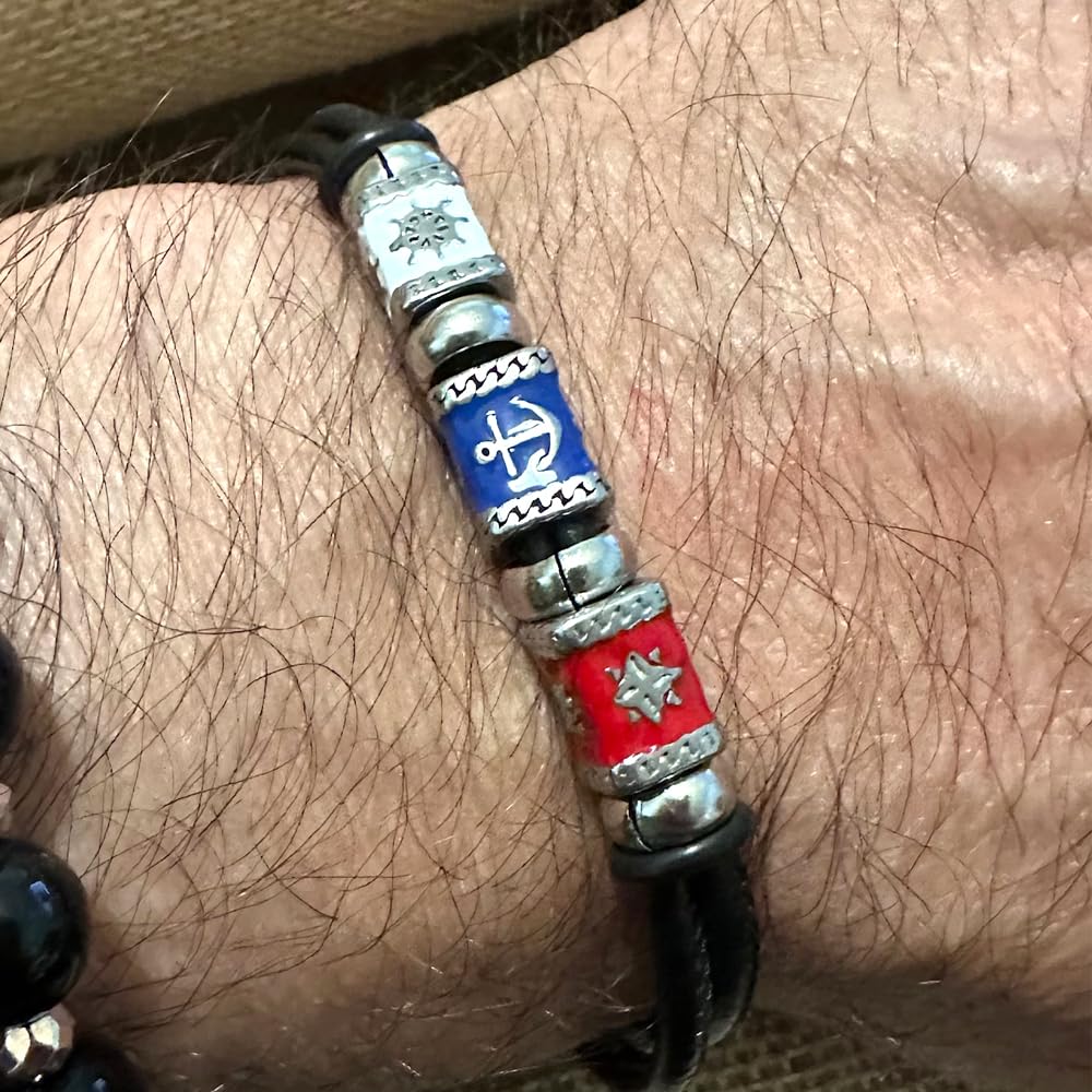 bracciale bandiere nautiche uomo simboli marinari bcc3062