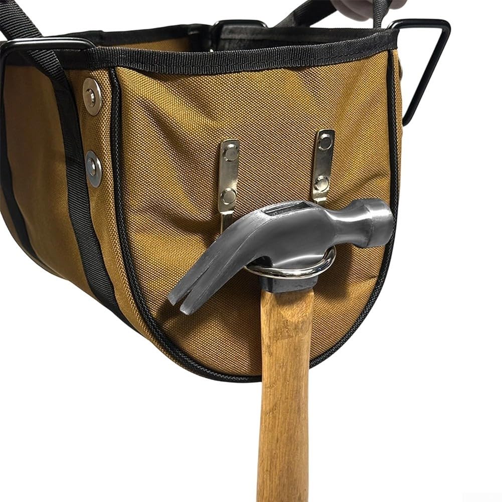 Sac à outils robuste en tissu Oxford 1200D imperméable – Design échelle de fermeture – Solution de rangement spacieuse pour entrepreneurs – Plateau fourre-tout portable