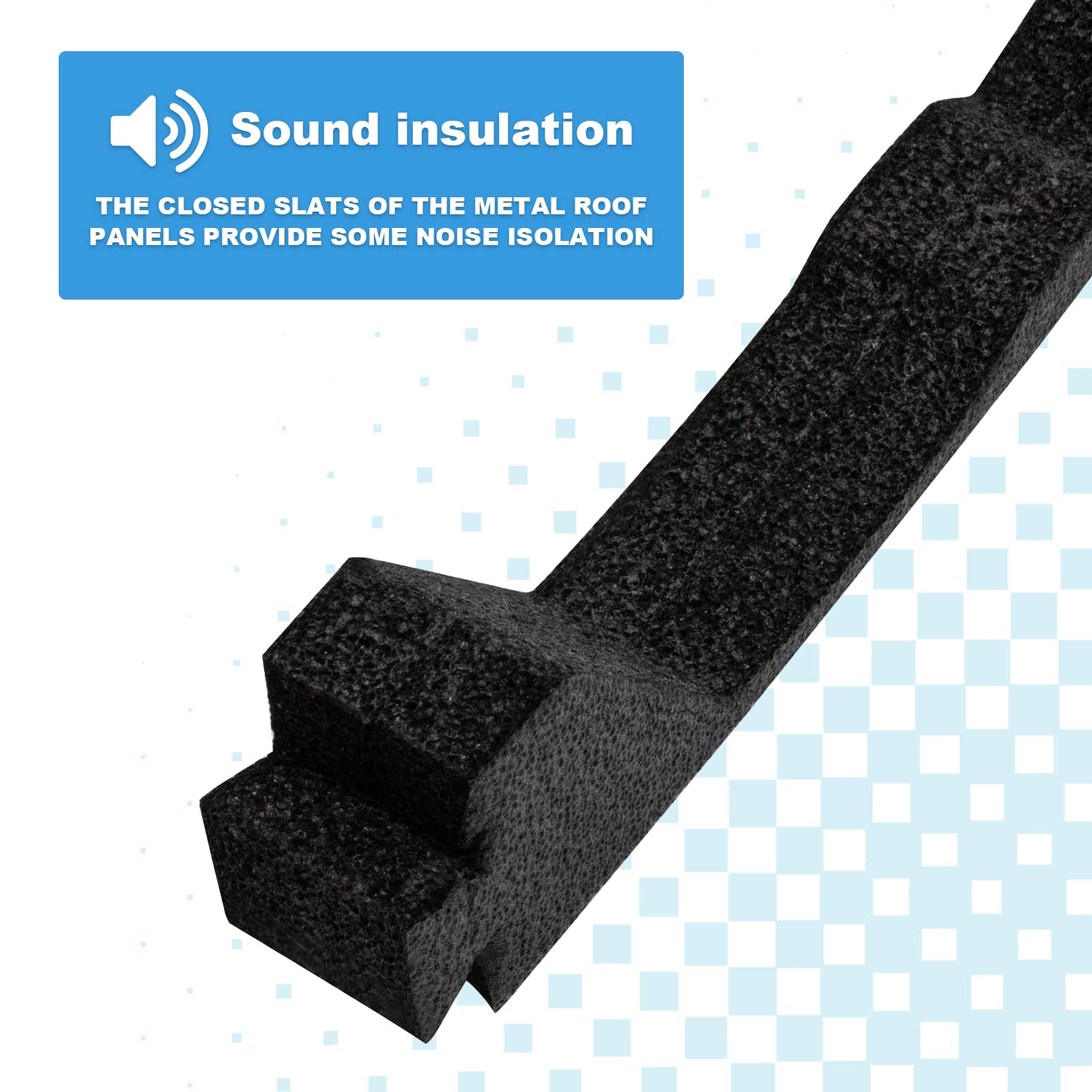 ??ê30 PCS??ë-12" Classic Ribbed Profile Foam Closure Strip for Metal Roofing Panels 3' Long Inside Roof Closure Strip??îPerfect Fit, Noise Reduction, and Resistance to Cold