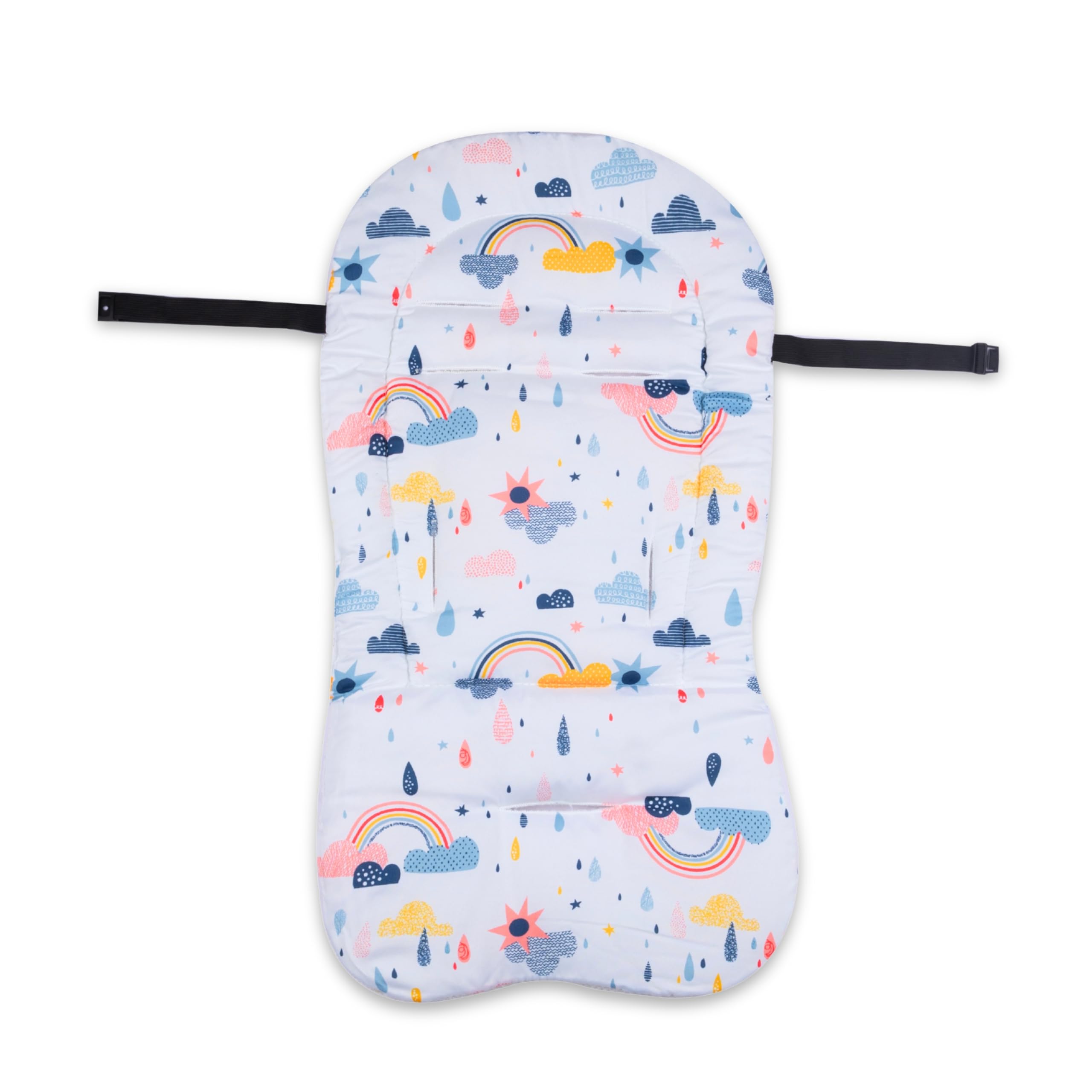Baby Stroller High Chair Seat Cushion Liner Mat Pad Cover Breathable & Protector Accessories Soft Thick Cushion. (Whitecolor)