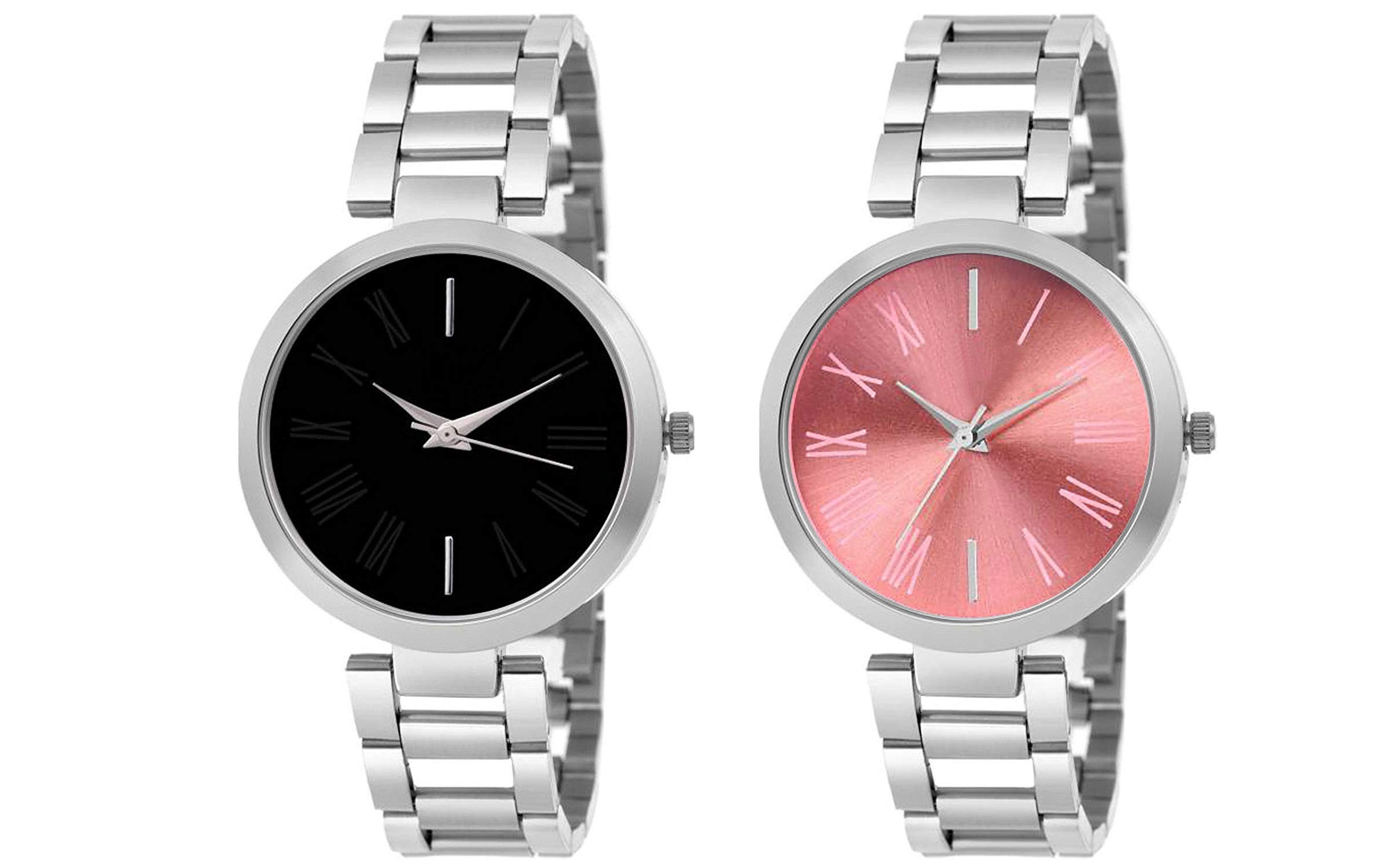 The Shopoholic Analogue Black Pink Dial Combo Womens Watch-(S-443-444) (B07QCV1SYB) Amazon Price History, Amazon Price Tracker