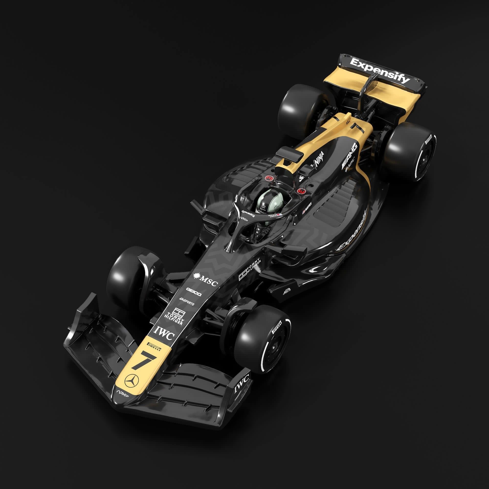ミニカー Hot Wheels F1 THE MOVIE APXGP Hot Wheels F1 The Movie APXGP Diecast Car, Black with Gold Livery