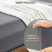 Vista 4 de FreshCulture Twin Fitted Sheet 2 Pack - Hotel Quality - Ultra Soft & Breathable - Brushed Microfiber - Deep Pocket - Cooling Fitted Sheets for Twin