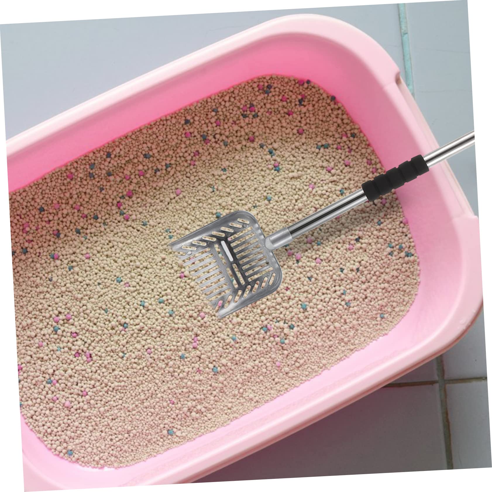 Pala para Arena De Gatos Desmontable y Recogedora De Excrementos Herramienta De Limpieza para Mascotas para Arenero Gato Metalica