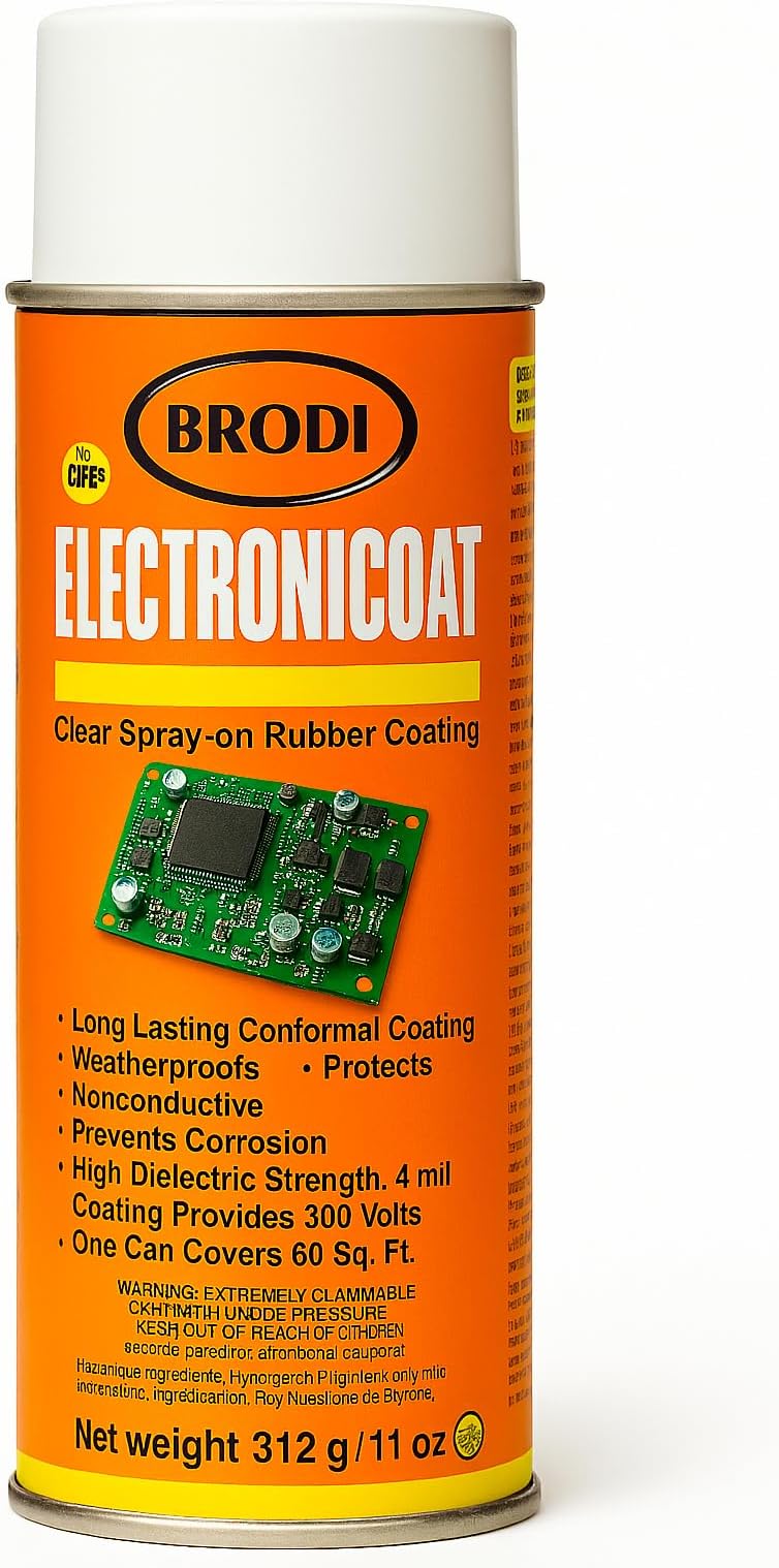 ElectroniCoat Conformal Coating for Electronics, Flexible Clear Rubber Sealant, 9 kV Dielectric Protection, Circuit Board Waterproofing Spray, Strong Surface Bonding, Fast-Dry (Pack of 1)