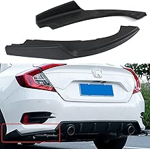 Fits for 2016-2018 Honda Civic 2 Pieces JDM Rear Bumper Lower Side Splitters Apron Valance - coolthings.us