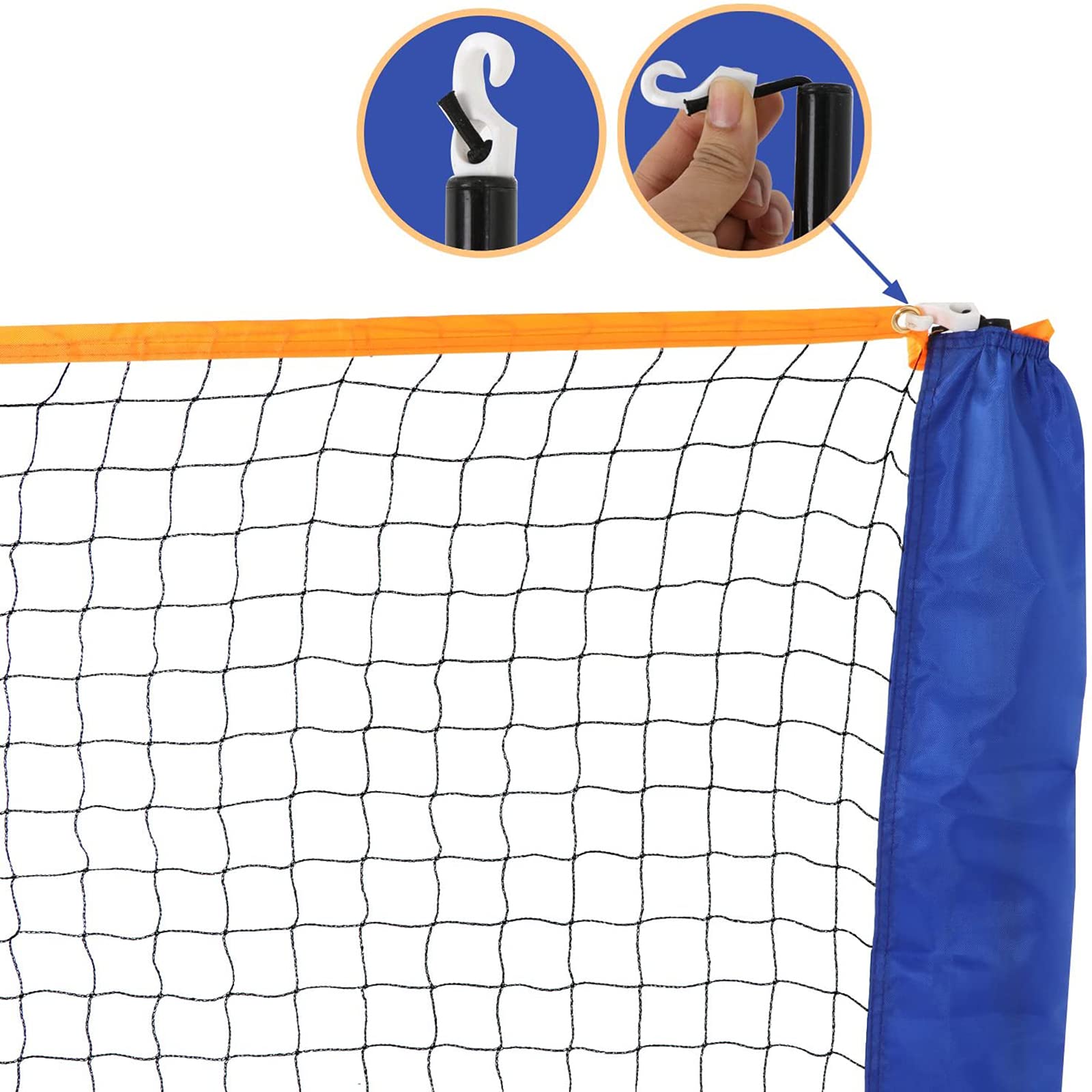 Comoda Rete da Badminton, Set da Rete da pallavolo, Calcio, Tennis per Bambini, con Staffa per Telaio in Acciaio, Borsa Indipendente e per Il Trasporto, Adatta per campi Interni ed Esterni, panchine