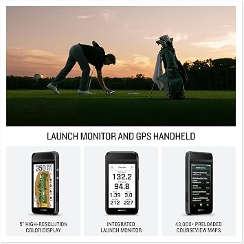 Garmin Approach G82 Launch Monitor and Premium GPS Golf Handheld Bundle