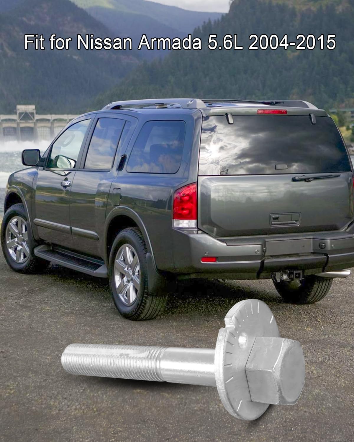 2 Pack Lower Suspension Arm Alignment Camber Bolt Fit for Nissan Armada 5.6L 2004-2015 and Pathfinder 4.0L 2005-2012, Replace 545802S400 545802S40A