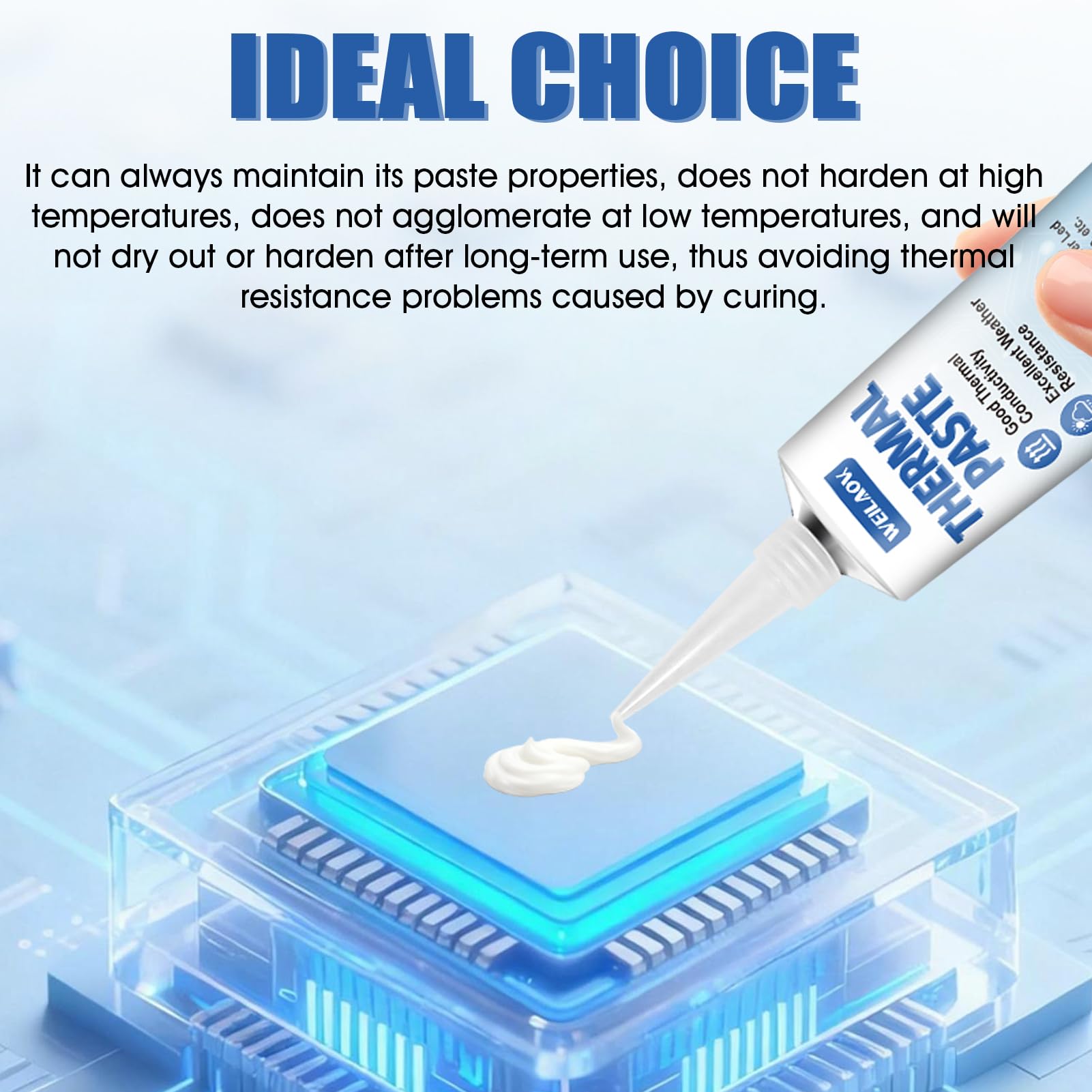 Pasta Termica CPU, Thermal Paste, Pasta Termica, Eccellente Conduttività Termica, Pasta Termica ad Alte Prestazioni Adatta per CPU, Console di Gioco, Schede Grafiche, ecc, 100 ML