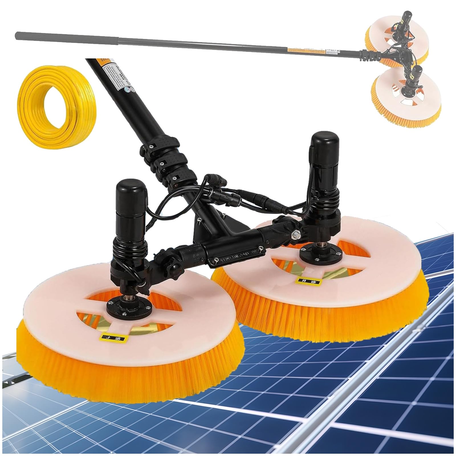 Telescopic Solar Panel Cleaning Brush Kit - 3.5M/5.5M/7.5M Water Fed Pole, Window Cleaner, Solar Cleaner Robot, Lithium Battery - 18Ft Reach For Efficient Cleaning,Lithium Battery-5.5M/18Ft