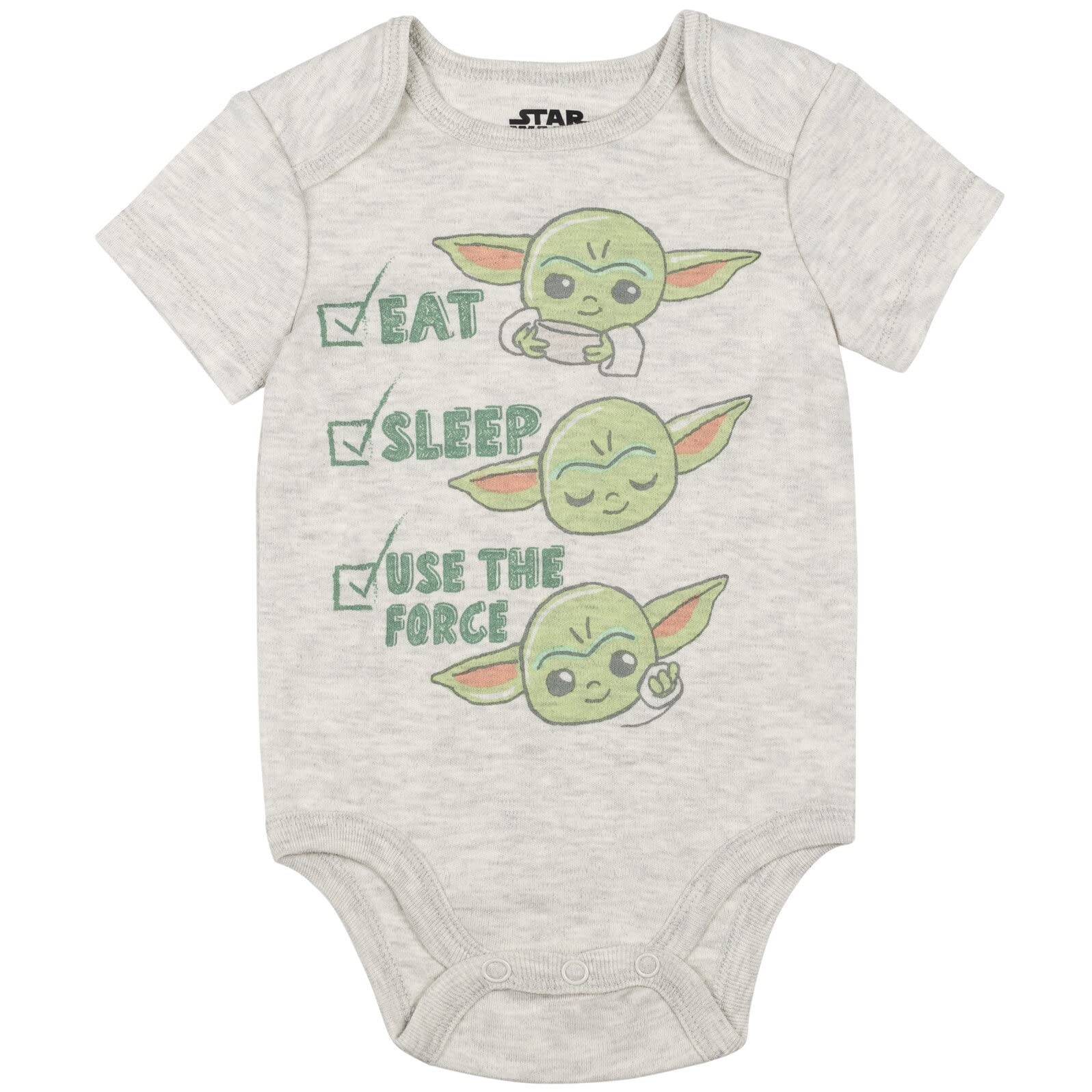 Star Wars The Mandalorian Baby Grogu Darth Vader - Body de manga corta (5 unidades)