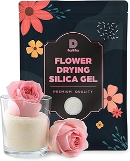 Dry & Dry (NET 3 LBS) Newly Developed Silica Gel Flower Drying - Ultra Premium Silica Gel for Drying Flowers Silica Gel Flower Drying(1 Bag of 3 LBS Reusable)