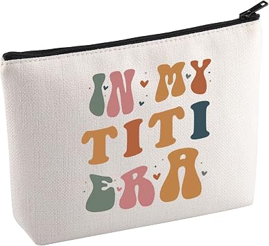 KUIYAI TITI Cosmetic Bag Spanish Aunt Gift Auntie Mother Day Gift Era Makeup Bag From Niece Nephew TitiEraMakeup