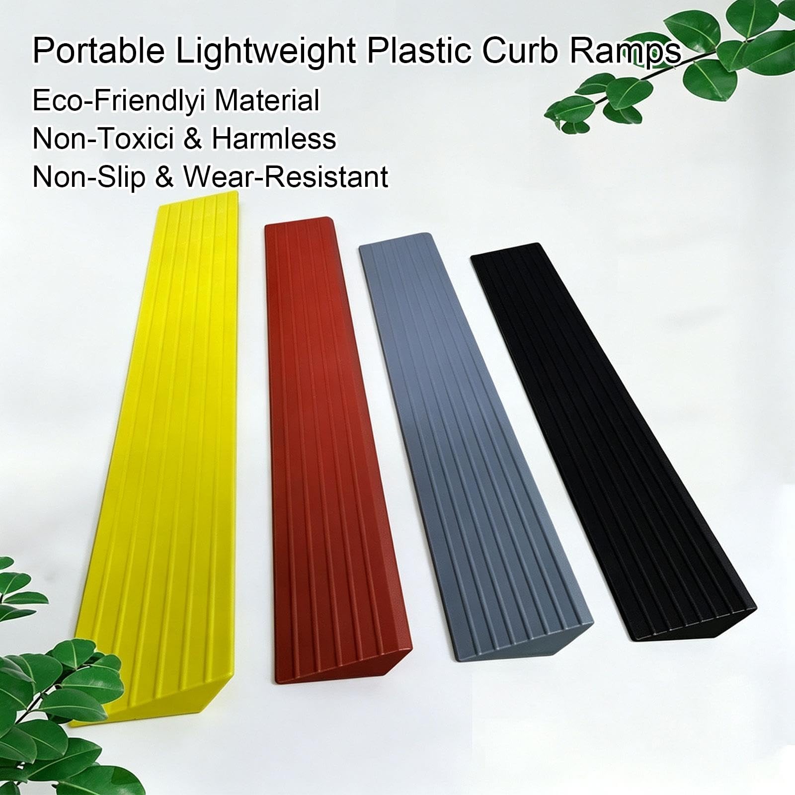 Rampa Acceso Silla Ruedas Plástico PVC Rampa Acera Portátil Rampai