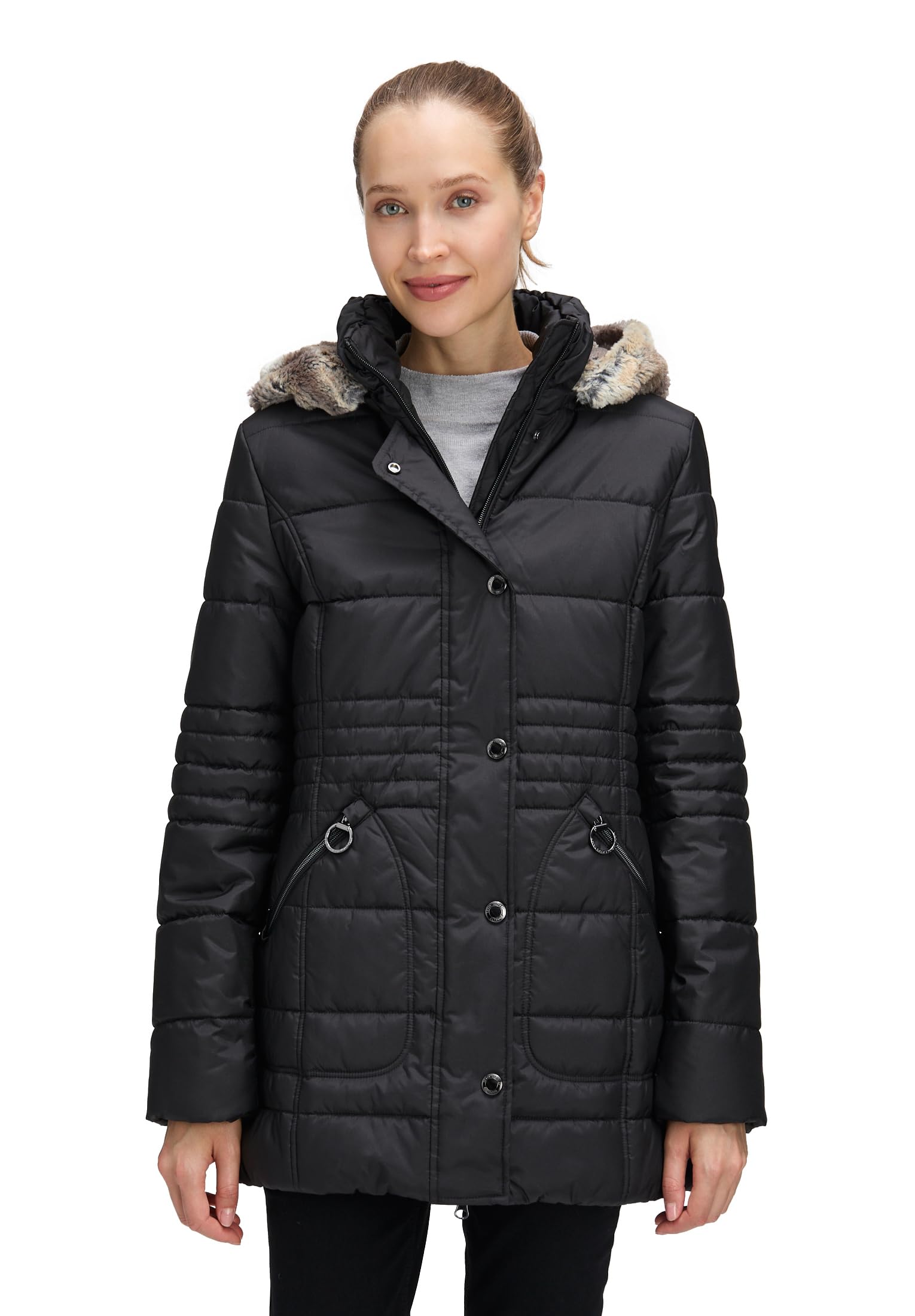 Betty Barclay Damen Outdoorjacke mit Abnehmbarer Kapuze