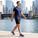 FitVille Men's Wide Road Running Shoes Athletic Sneakers Lightweight Workout Walking Shoes - Highland Core Jogger V1