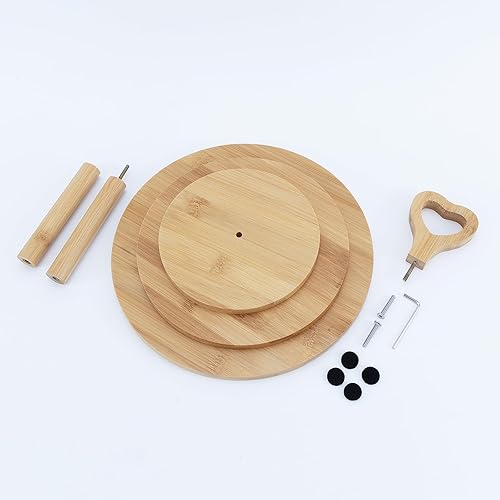 Miniatura 7 de Soporte de bandeja de 3 niveles, lindo corazón para servir cupcakes rústico para mesa del desierto y decoración de temporada, decoración de granja,