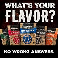 Vista 3 de Western BBQ Premium - Chips de madera para ahumar (paquete de 4) cereza, nogal, mezquite, nuez