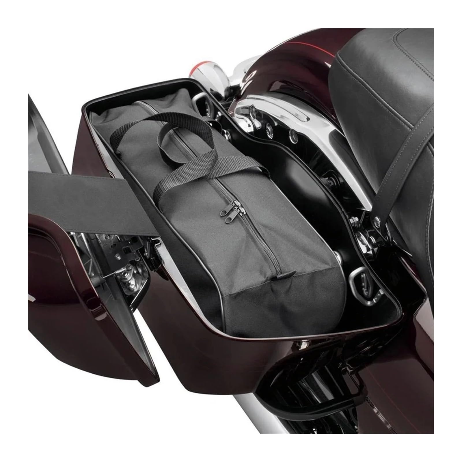 Per Touring Per Modelli 1993-2023 Borsa Sella Moto Nera Bagagli Soft Rack Fodera Bisaccia Borse Da Sella Per Moto(1pc)