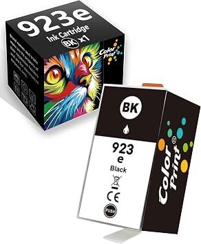 Compatible 923e Black Ink Cartridge Replacement for Hp 923e Ink 923 e for Office Jet Pro 8120 8120e 8122e 8123 8130 8130e 8135e 8138e 8139e Printer 1-Pack, 923e XL Black, 4K0T7LN