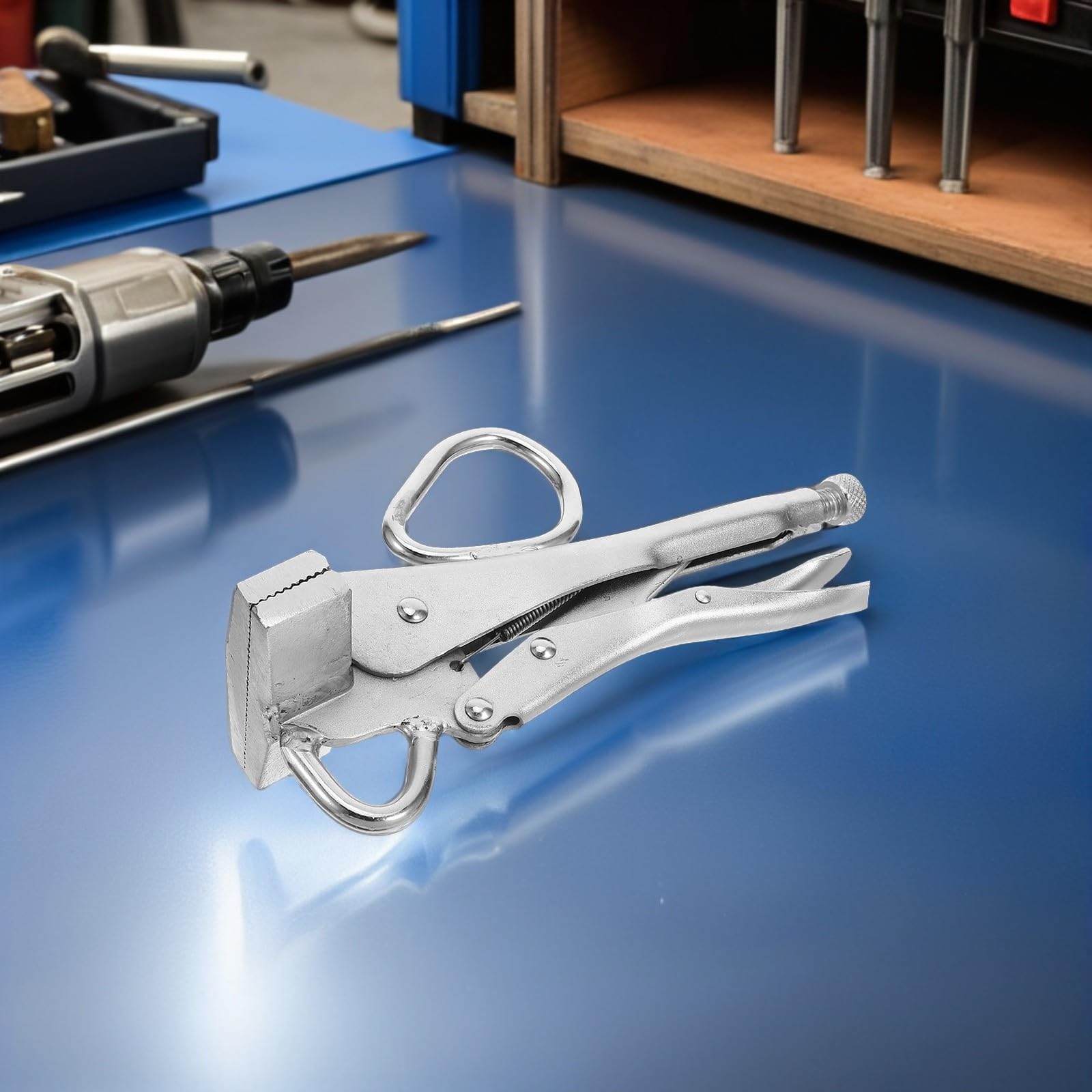 Ciieeo Alicates para Chapa Metálica Automotriz Abrazadera de Soldadura de Acero Pinza de Presión Plana de Boca Ancha Herramienta Multifuncional para Reparación y Mantenimiento de