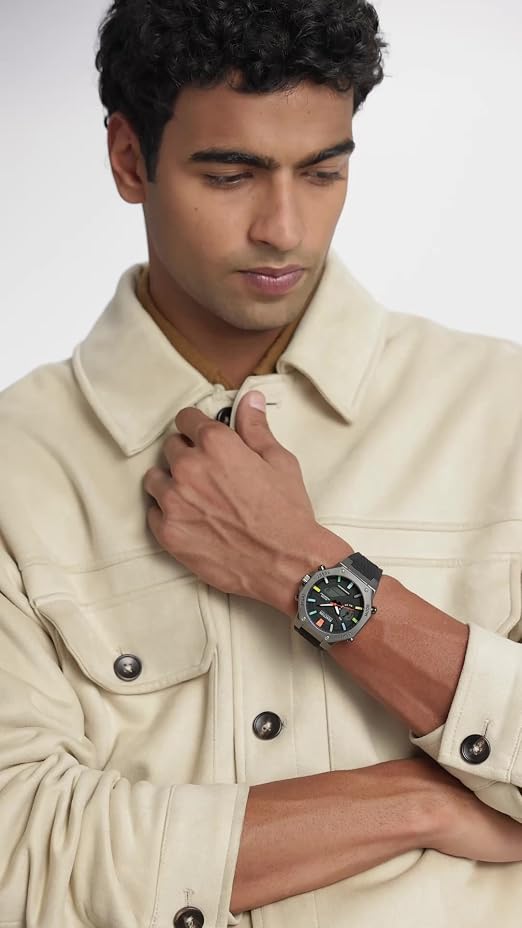 Kenneth Cole Reaction ANA-Digit Black Black Silicon Strap Sports