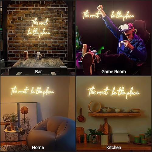 Vista 25 de Letreros de neón para decoración de pared, letrero de neón rosa para dormitorio, letrero de neón LED Good Vibes personalizable para el hogar, Rosa 2
