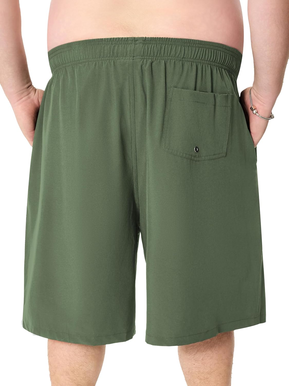 Arcweg Men's Big and Tall Swim Trunks Plus Size Swimsuit for Men with Compression Liner & Zipper Pocket - Image 4