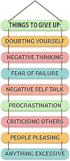 ArtvibesDecorative Positive Quotes Printed MDF Wooden Wall Hanging | Living Room | Home Decor Items | Gifts | Wall Art For Hall | Modern Wall Decoration Accessories for Home Decoration (WH_9302N)