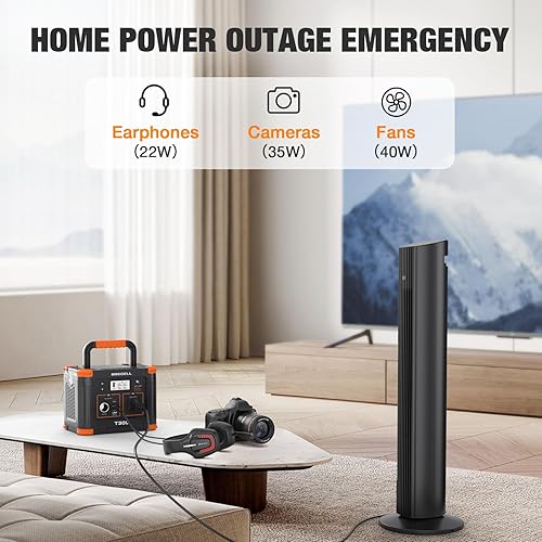 Miniatura 25 de Estación de energía portátil de 2400 W, 1843 Wh, generador solar para exteriores con 2400 W (pico de 4800 W) 4 salidas de CA, batería de reserva