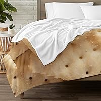 Vista 3 de Manta de soda Saltine Crackers 3D, divertida, realista, ultra suave, de 80 x 60 pulgadas, para viajes, para todas las estaciones, cama, sofá