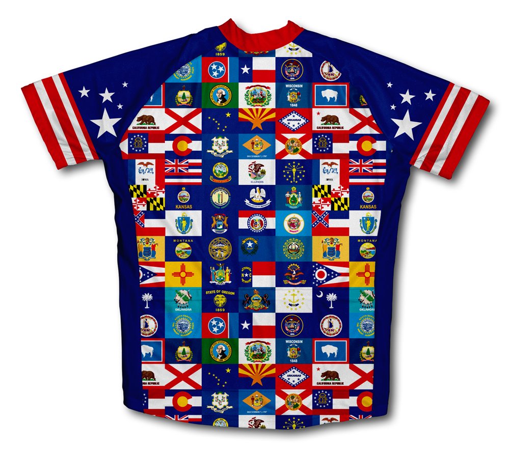 ScudoPro American Pride Short Sleeve Cycling Jersey for Men - Size 4XL