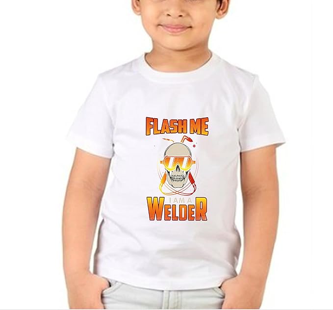Kids t Shirt for boy White Round Neck Casual Halfsleeve